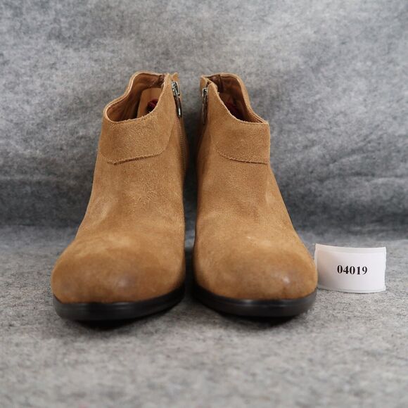 Crown Vintage Shoes Womens 9 Bootie Block Heel Fashion Western Leather Classic - Picture 2 of 16